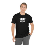 Noah - Unisex Jersey Short Sleeve Tee - (solid white text)