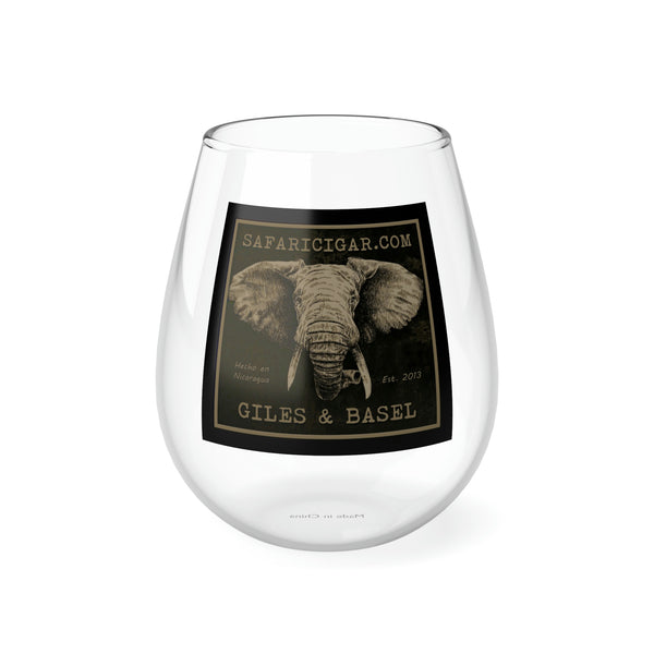 Safari Cigar - Stemless Wine Glass, 11.75oz