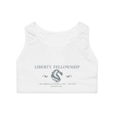 Liberty Fellowship - "the righteous are as bold as a lion" - Sports Bra (AOP)