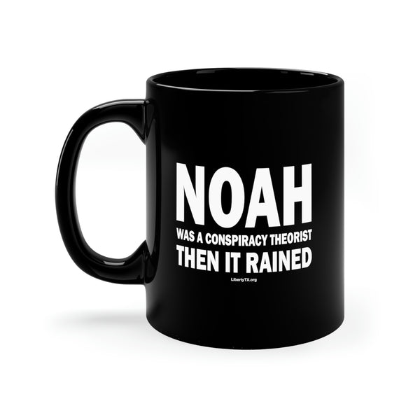 Noah - 11oz Black Mug (solid white text)