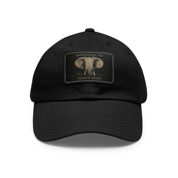 Safari Cigar - Dad Hat with Leather Patch (Rectangle)