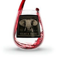 Safari Cigar - Stemless Wine Glass, 11.75oz