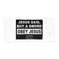 Obey Jesus Beach Towel