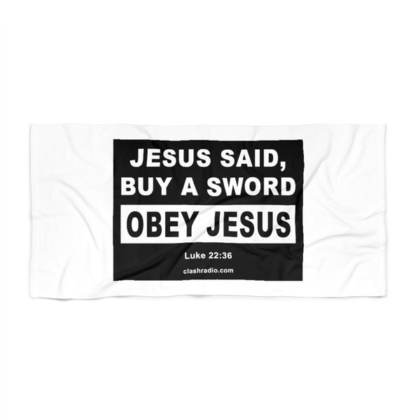 Obey Jesus Beach Towel